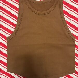 Chic Brown Sleeveless Tank Top